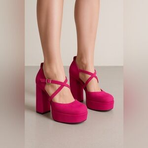 Elegant Pink Platform Heels